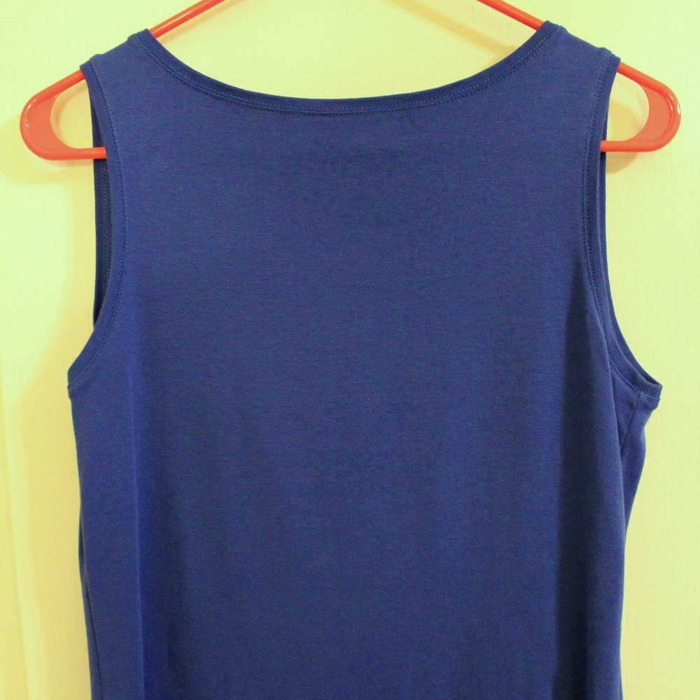 Talbots Bateau Neck Tank Blue Size Petite M